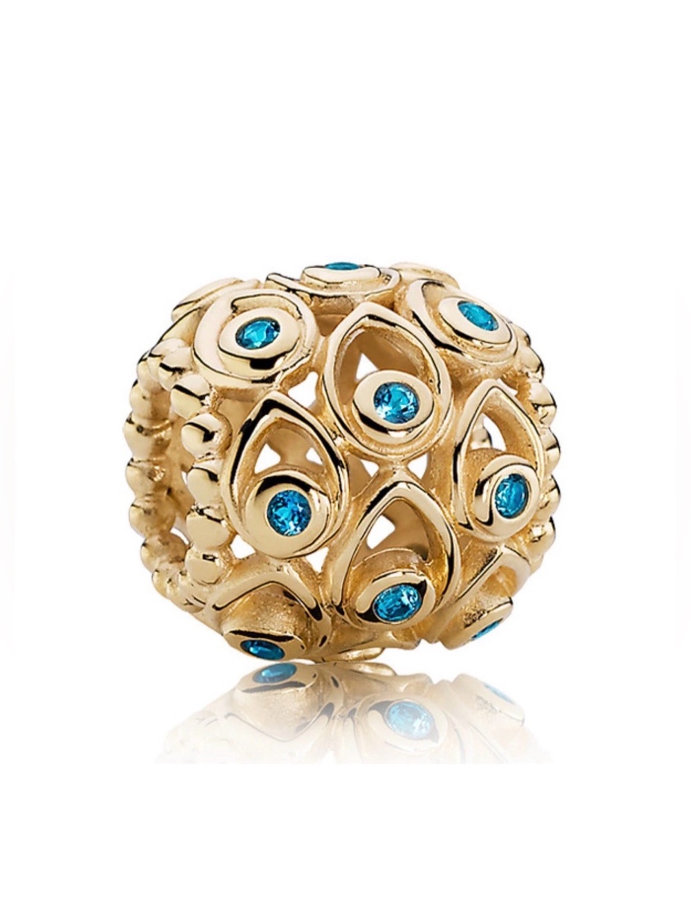 PANDORA Authentic 14K Ocean Treasures Charm Retired #750817TPP A Beauty